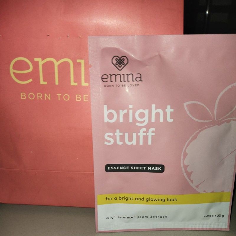 emina bright stuff essence sheet mask