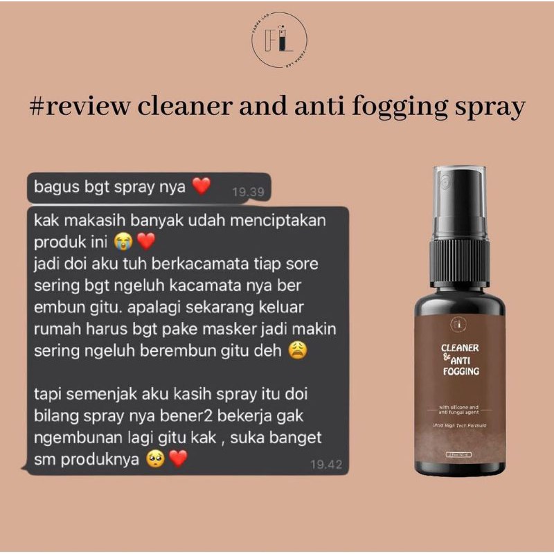 Cleaner & anti fongging