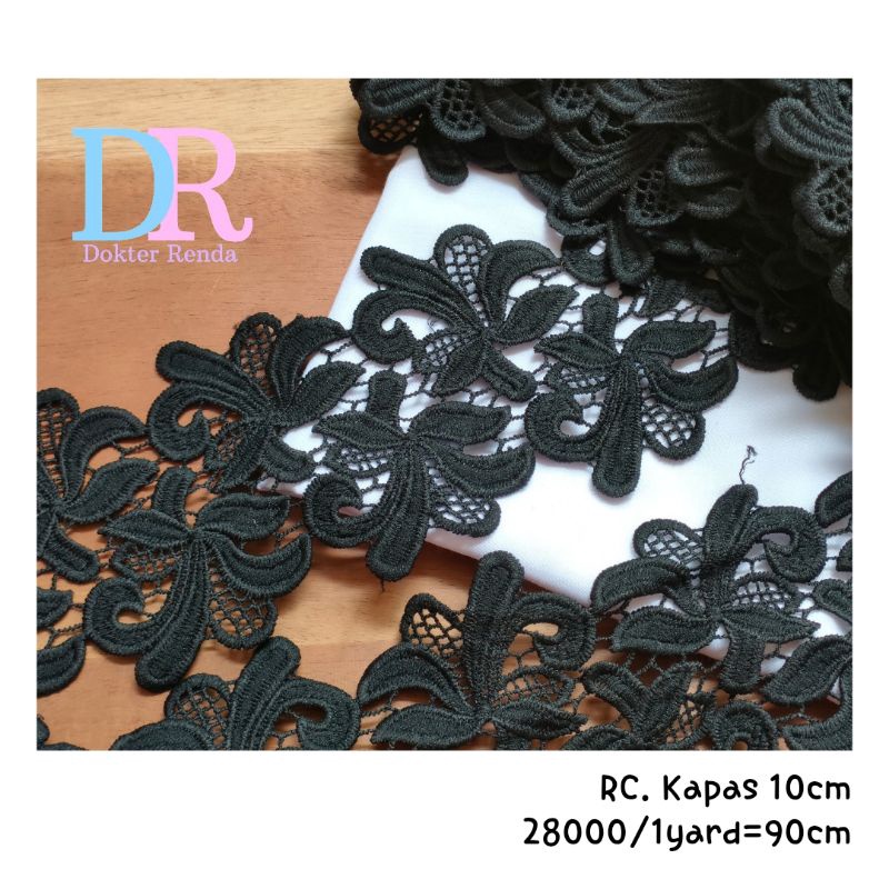 renda chamical HITAM 10CM tengahan