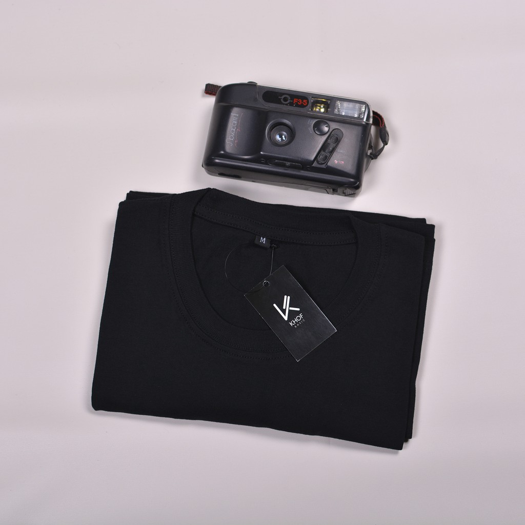 Kaos Polos / Basic T-shirt / Pria & Wanita BLACK SOLID