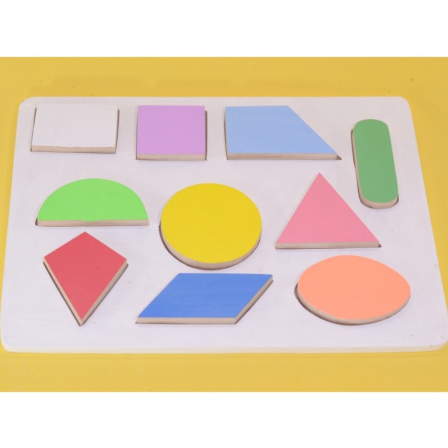 Puzzle Geometri Timbul