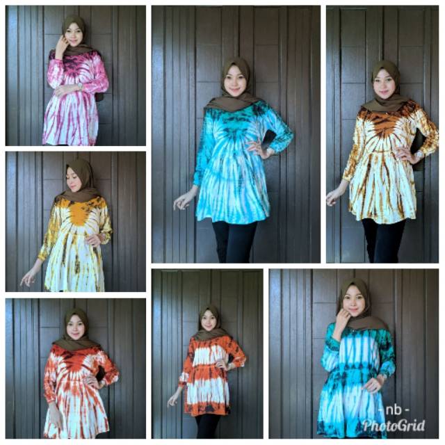Tunik abstrak rayon