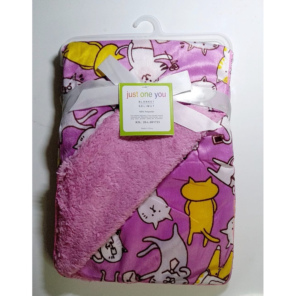Selimut Double Fleece Kitty (Pink)
