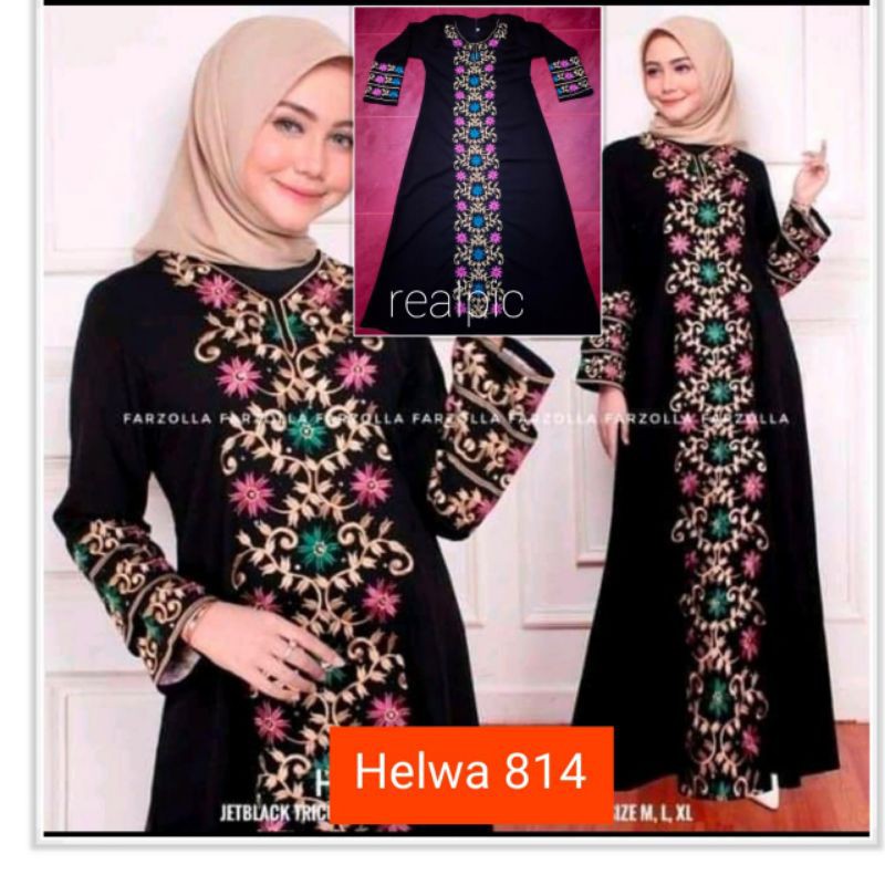 Abaya bunga warna