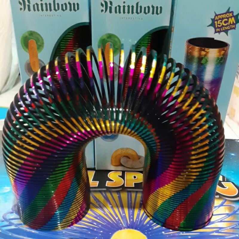 Rainbow spring jumbo mainan per pegas