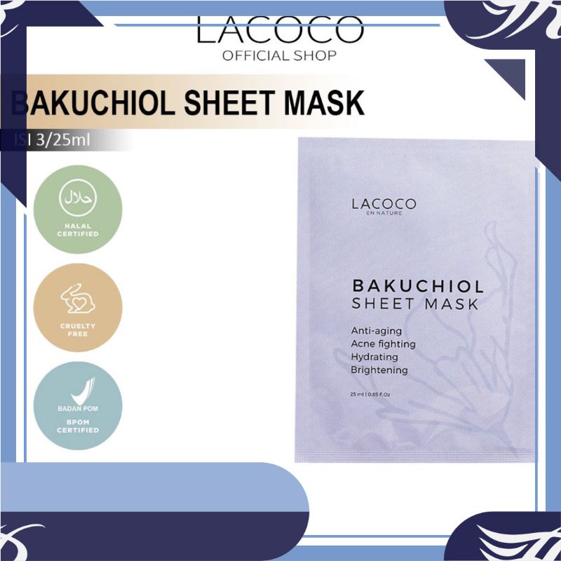 Lacoco bakuchiol sheet mask