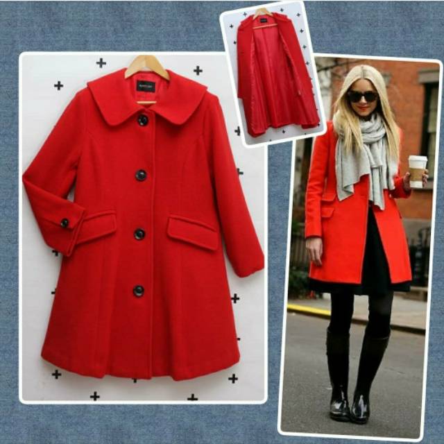 Wool red coat