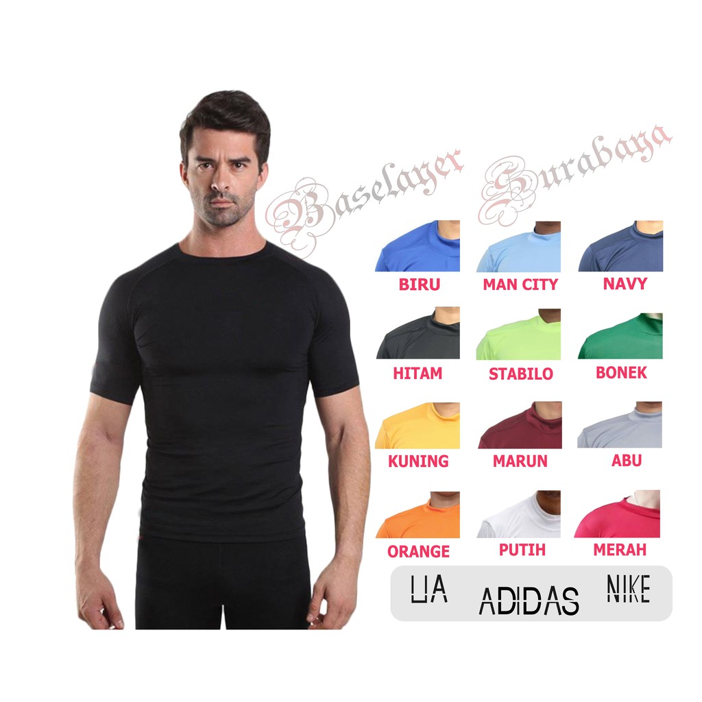 Baselayer Lengan Pendek Khusus Size M