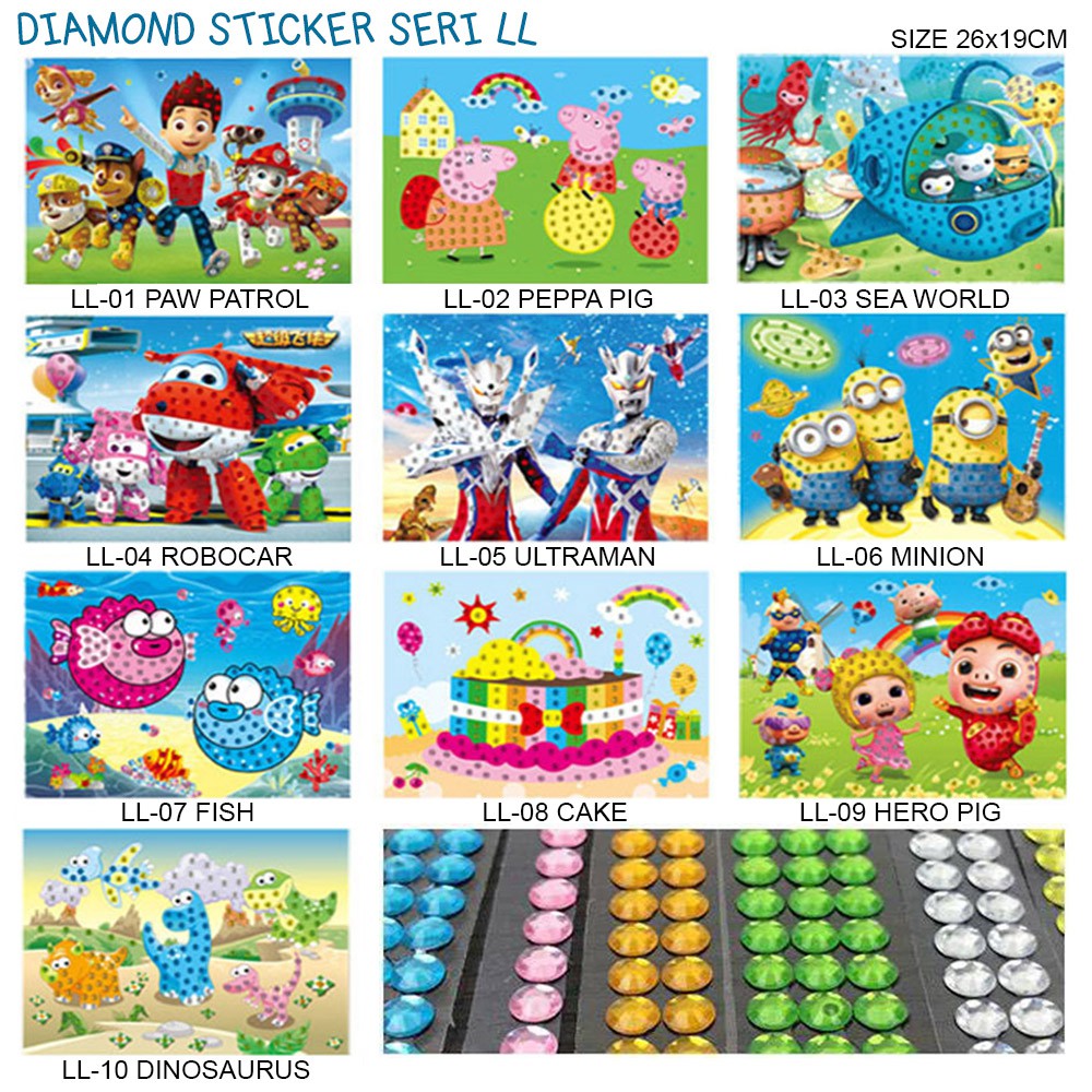 Educationshop Mainan Edukasi Diamond Sticker 3D