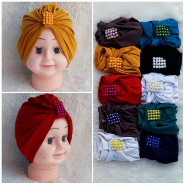 Turban anak mutiara