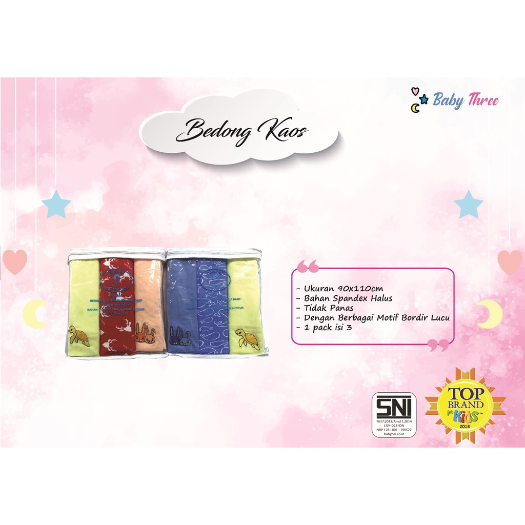 Bedong kaos ( 1pak=3 pcs )