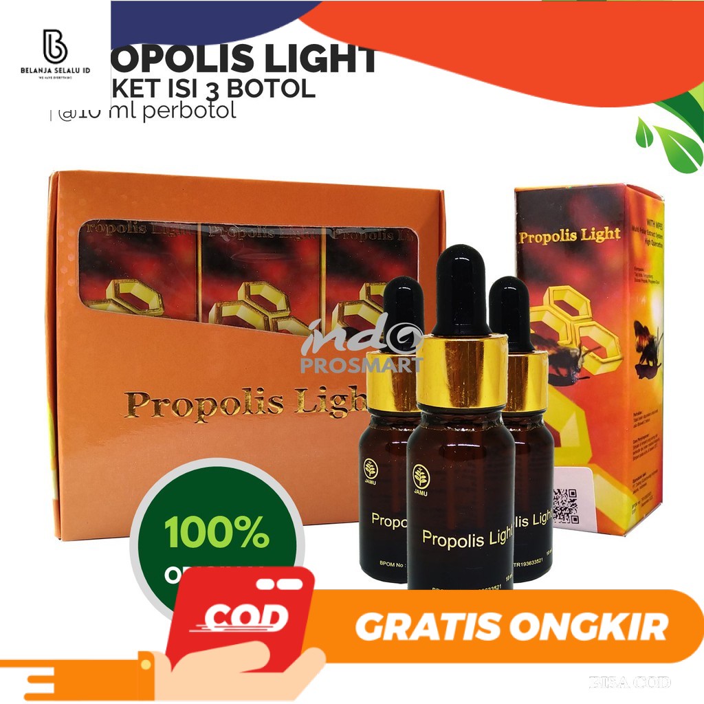 [BISA COD] [COD] Isi 3 Botol Perpaket - Propolis Light Original 100% Asli