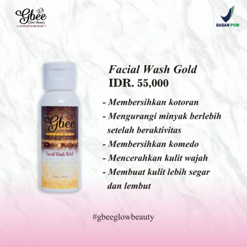 Facial wash gold