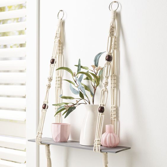 macrame shelf hanging/ macrame rak/ rak dinding 145