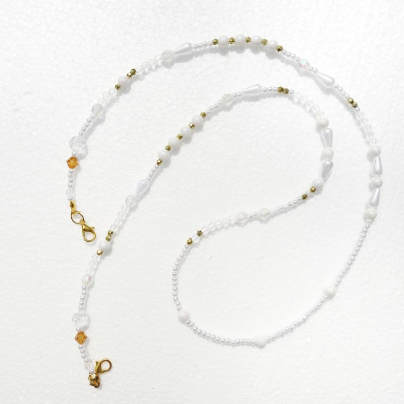 pearly gold mask strap