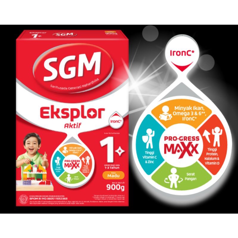 SGM Eksplor Progress Maxx 1+ Madu Vanila 900gr