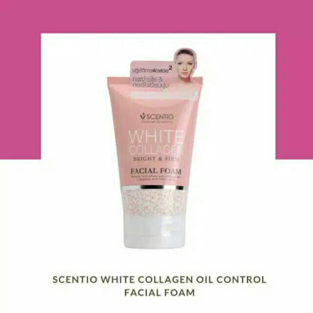 Facial foam white collagen scentio