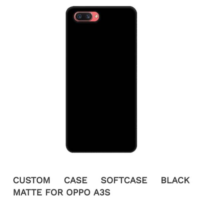 Custom softcase Black mate FOR OPPO A3S