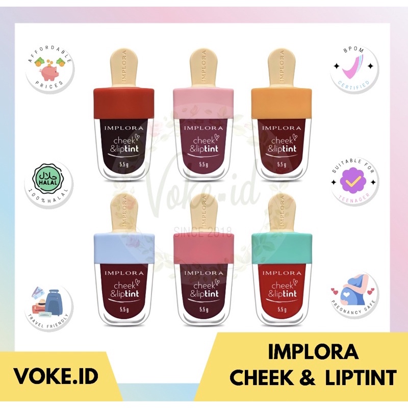 [VOKE.ID GROSIR] IMPLORA CHEEK AND LIPTINT