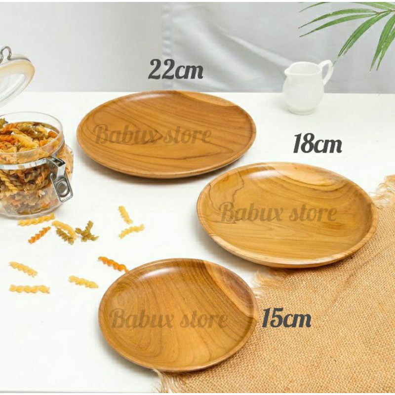 Piring kayu 3pcs