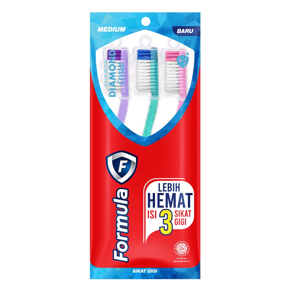 Formula Sikat Gigi Silver Protector Diamond 3Pcs