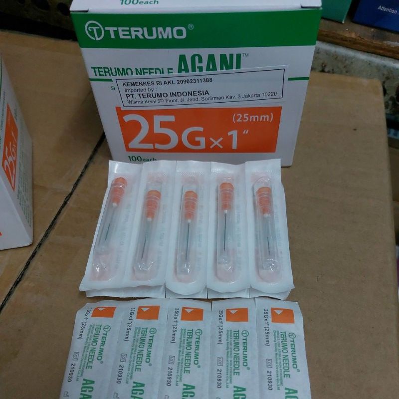 terumo 25 agani needle-perbox