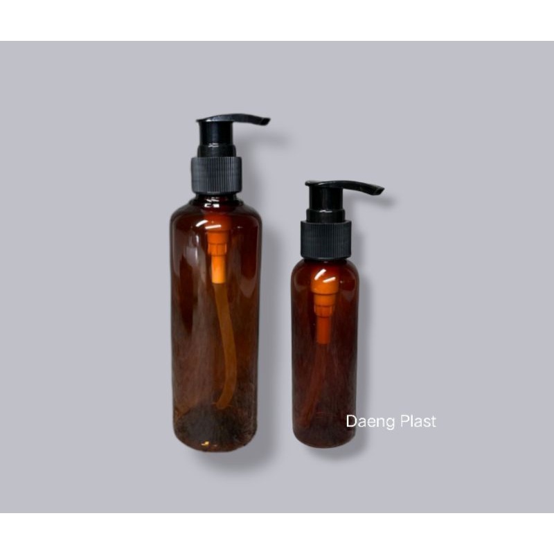 BOTOL PUMP LOTION AMBER PET TEBAL