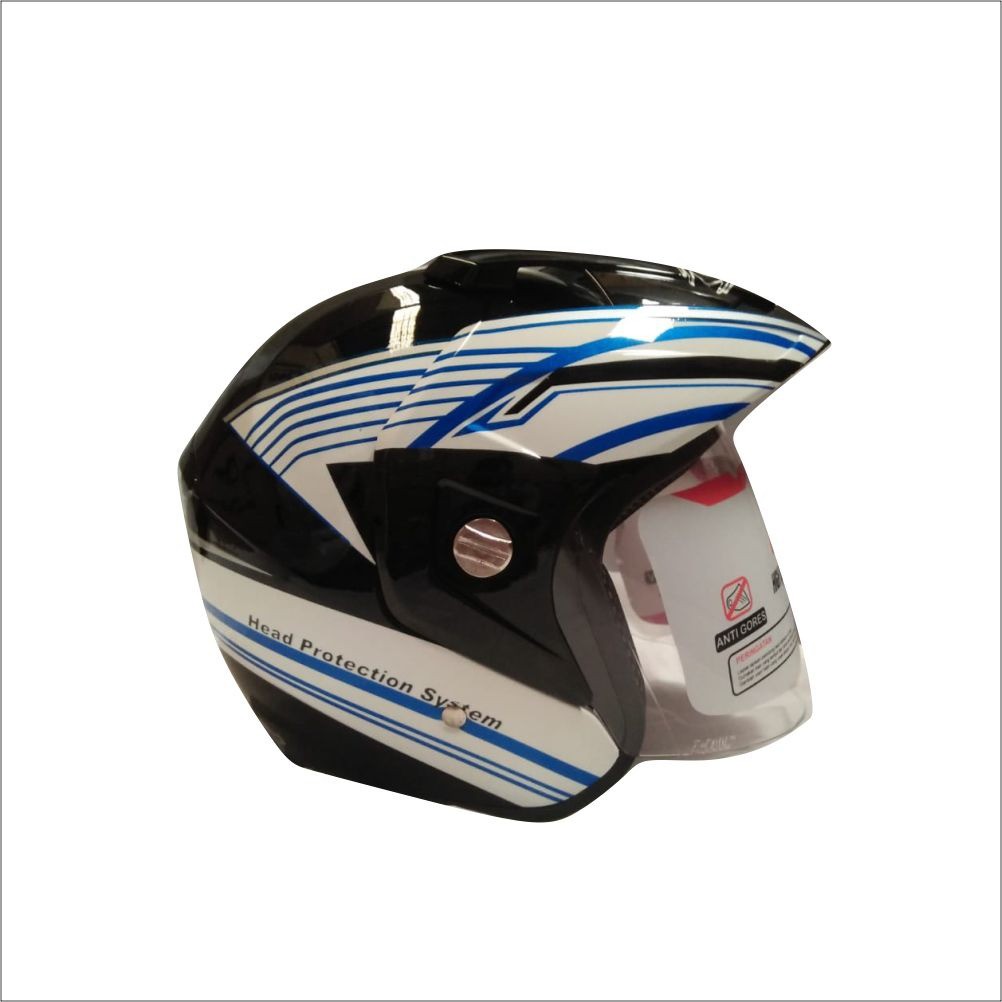 Helm Half Face GP Delta Dexter White Blue