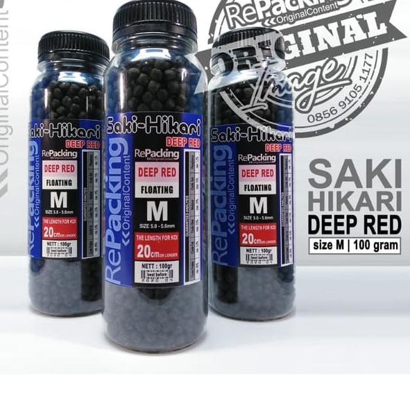 ☻ SAKI HIKARI DEEP RED REPACKING 100gram, Size M ➯