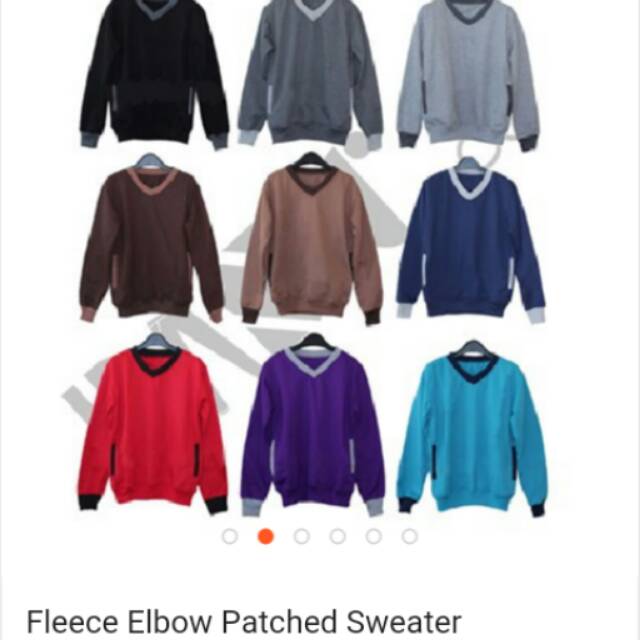 Fleecee elbowpatched sweater