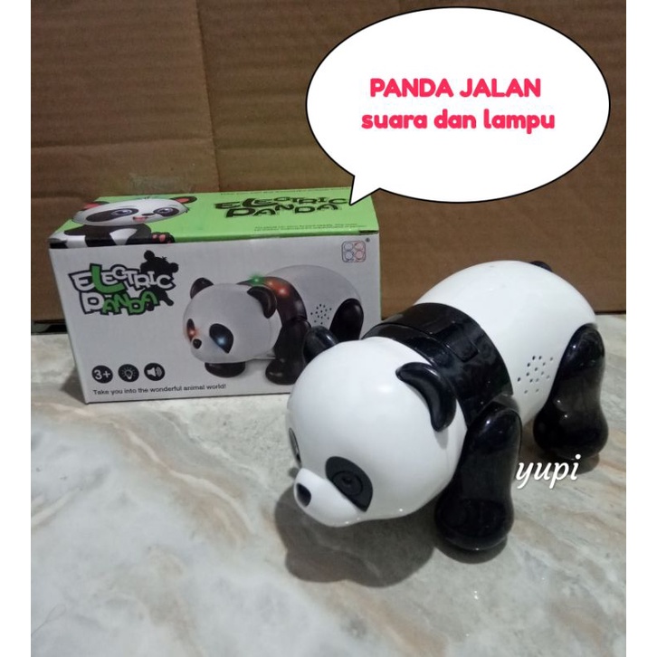 Mainan Robot Panda Gerak Suara Lampu