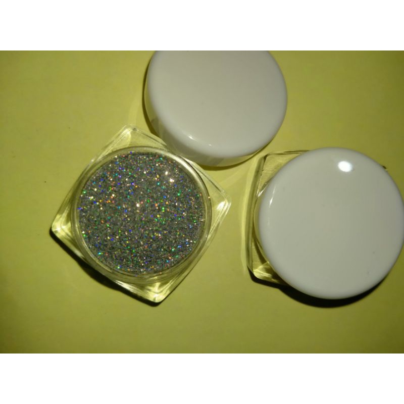 gliter hologram silver
