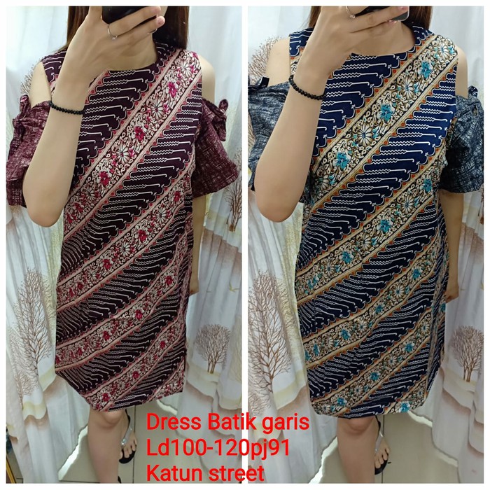 Dress batik garis