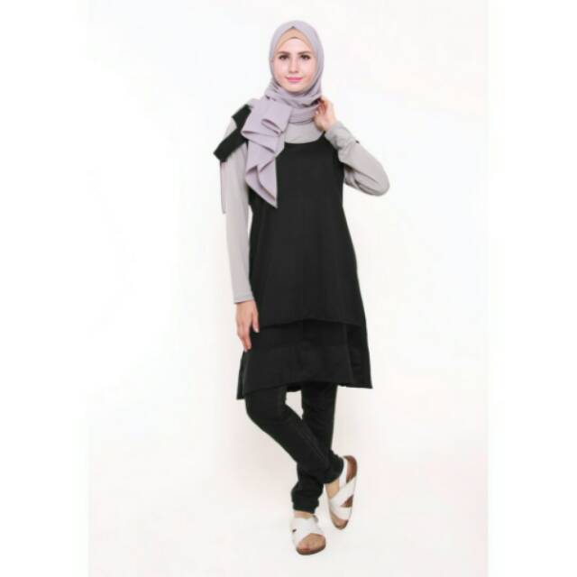 Sag lacost outer with basic plainy ballon blac-bgrey