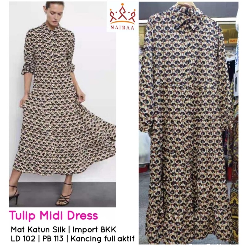 tulip midi dress