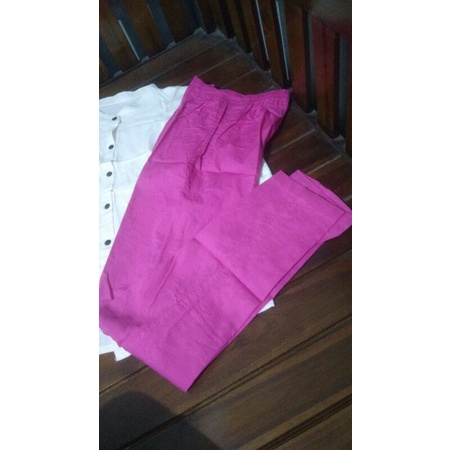 PL murah/setelan white pink