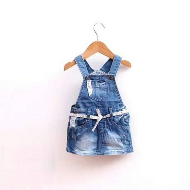 overall denim flower