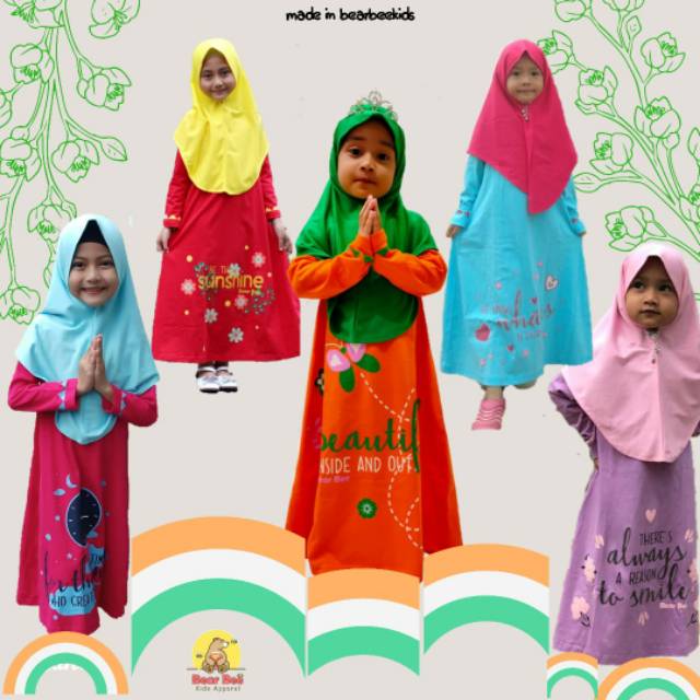 Set gamis + jilbab by bear bee