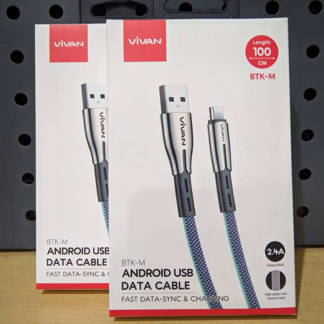 Kabel Data Vivan 2.4A – BTK-M Micro USB. Garansi resmi.