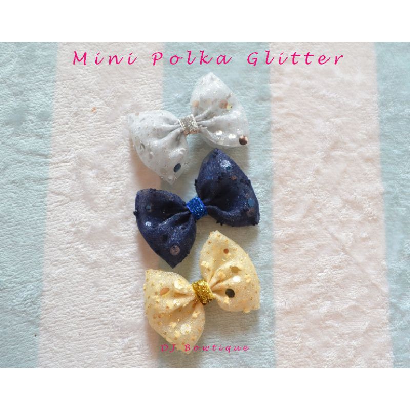 Jepit Rambut Mini Polka Glitter