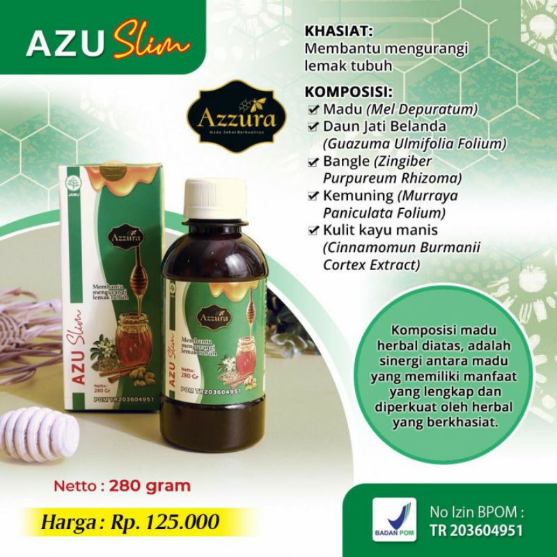 madu herbal azuslim 280 gr