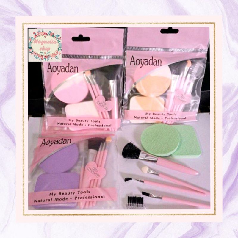 SPONGE BEDAK & KUAS MAKE UP 1 SET