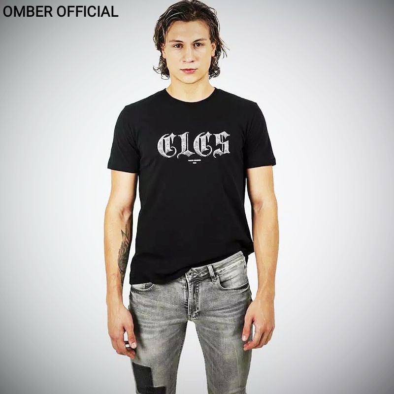 kaos celcius round neck black D933CK ready new