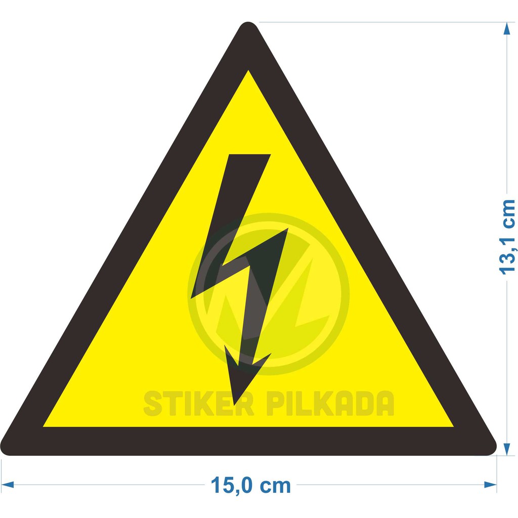 STIKER VINYL PANEL LISTRIK SEGITIGA