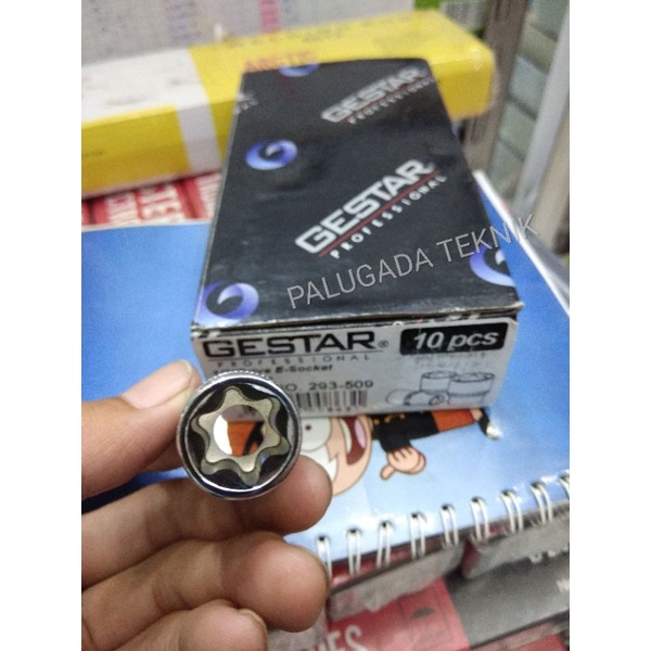 GESTAR MATA SOCK SHOCK E16 / 1/2" DRIVE E-SOCKETS ( For TORX Head Screw )