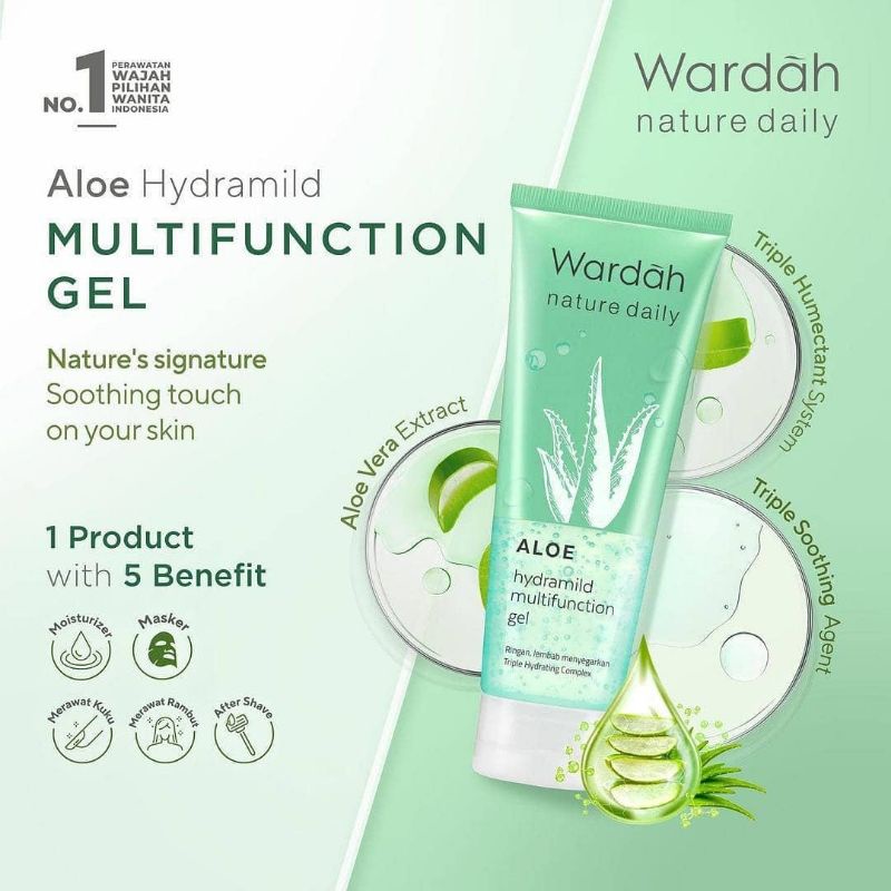 WARDAH ALOE HYDRAMILD<br/>MULTIFUNCTION GEL