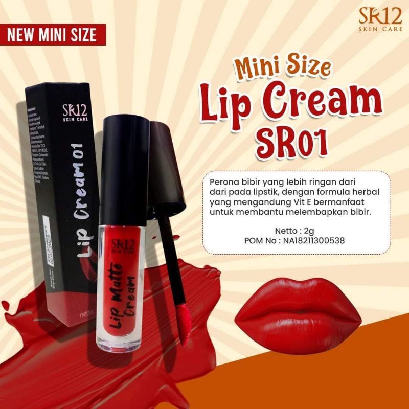 SR12 LIPCREAM SR01/RED  MINI 2Gr