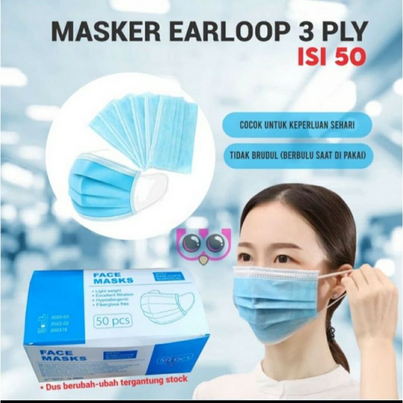 MASKER EARLOOP 50PCS