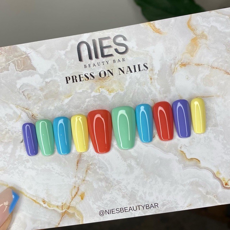 RAINBOW PRESS ON NAILS