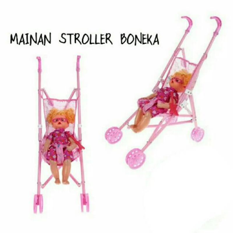 MAINAN STROLLER TROLLY + BONEKA / TROLY + BONEKA / STROLLER DAN BONEKA